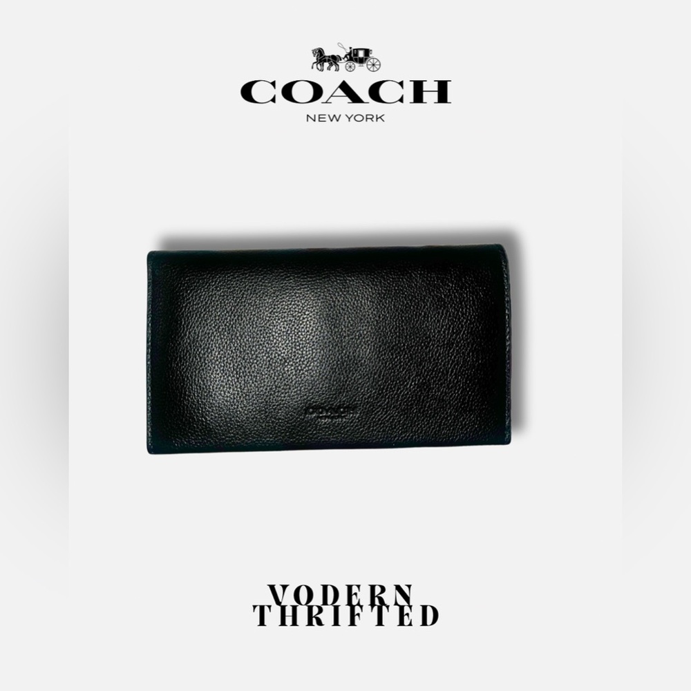 Coach Black Leather Clutch